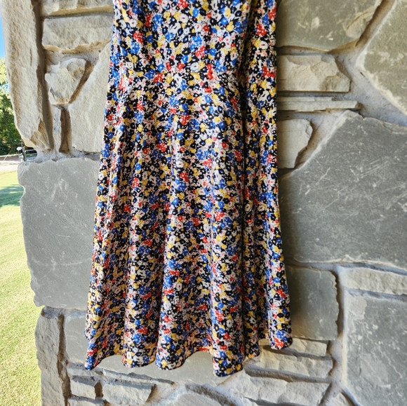 NEW VERONICA BEARD Black Floral Print ANNIKA Dress- Size 6 - Picture 5 of 8